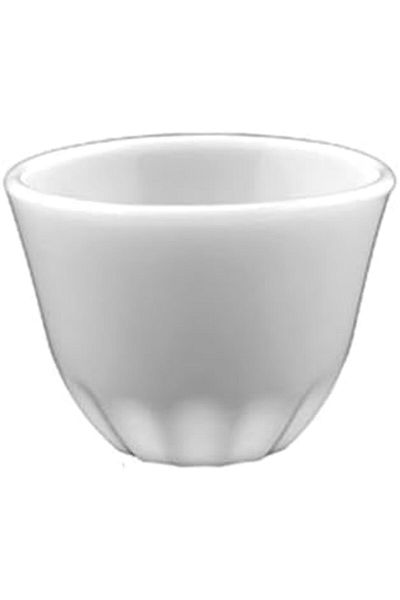 ALSAIF Java Plain Cup Set 12 Pieces From Al-saif, 6 Cm, White/gold