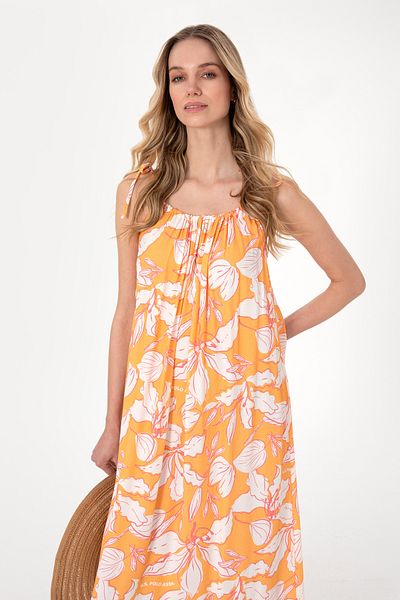 U.S. Polo Assn. Women's Orange Woven Dress 50300899 -Vr202