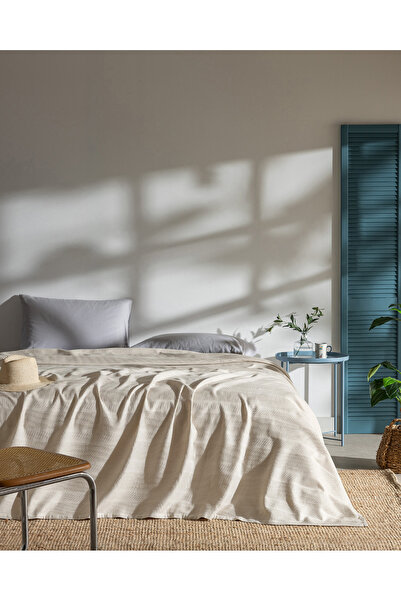 Madame Coco Mathilda Single 100% Bumbac Karde Plain Pique - Bej