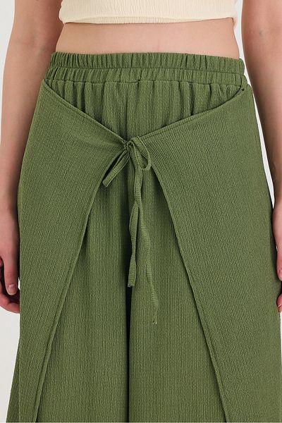 Ceylen Slit Shalwar Trousers with Tie Detail