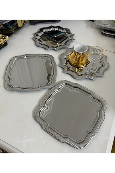 Elzemm store Steel Two Models 2 Pieces Sun Model 2 Pieces Wavy Daisy Model Presentation Tray