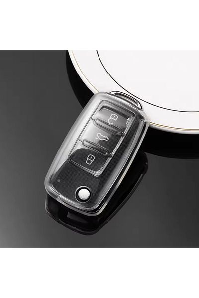 YıldızTuning Seat Leon Mk2 Transparent Key Case Cover 2005-2012