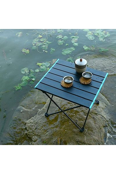 fulina Outdoor Folding Table,Unique Hinged Design Connection,for Outdoor Camping BBQ, 41x35x30CM