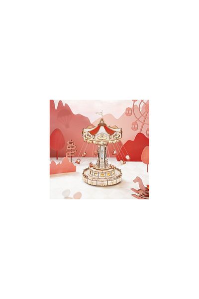 ROKR 3D puzzle music box, Merry-go-round, ROKR, Wood, 289 pieces
