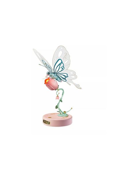 ROKR Mechanical 3d Puzzle, Pink Flyer, , Metal And Plastic, 79 Pieces