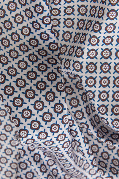 ALTINYILDIZ CLASSICS Men's Brown-Beige Patterned Handkerchief