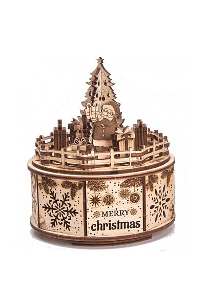 Wood Trick 3D mechanical puzzle, Gifts from Santa Claus, WT, wood, 92 pieces