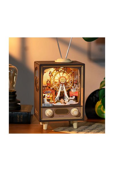 Rolife 3d Mechanical Puzzle, Music Box, Carnival On Tv, 174 Pieces
