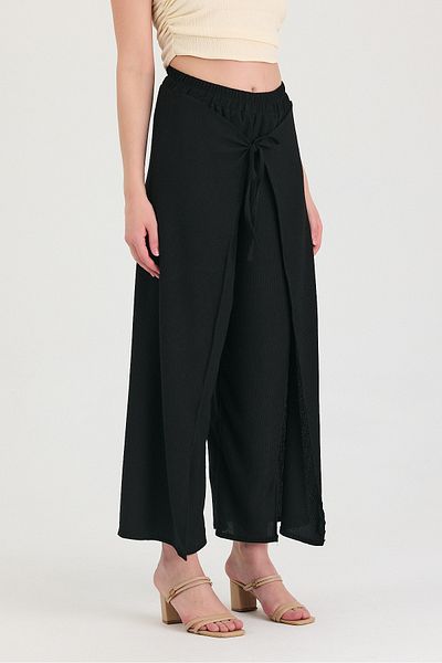 Ceylen Slit Shalwar Trousers with Tie Detail