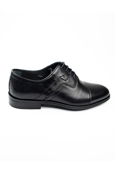 Fosco 1539 Black Leather Men's Classic Shoes