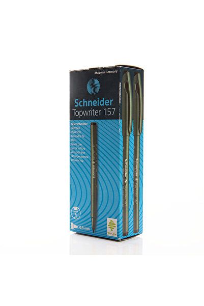 SCHNEIDER قلم حبر جاف توب رايتر 157 أسود 0.8 مم - علبة من 10 قطع