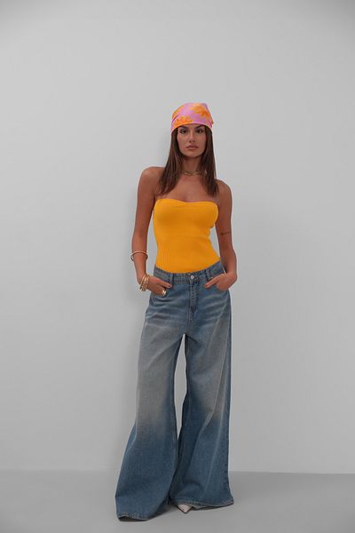 Black Fashion Bluză din tricotaje fără bretele Mango