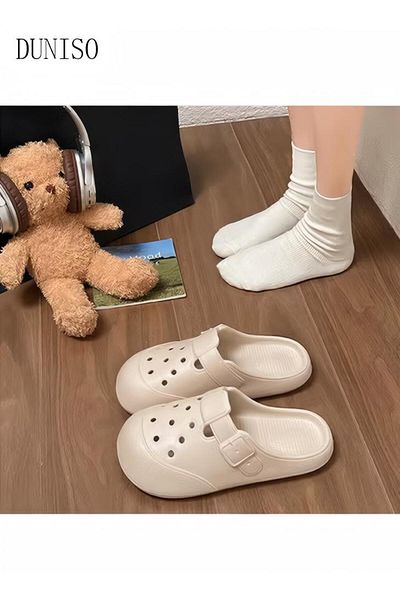 Generic Duniso Women's Clog Sandals Bathroom Slippers Quick Dry Slippers Non-slip Soft Shower Beach Sandals