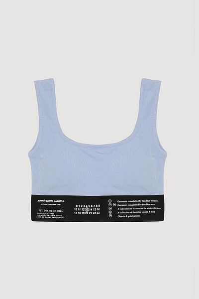 Quzu 60064 Scurt elastic Crop Blue