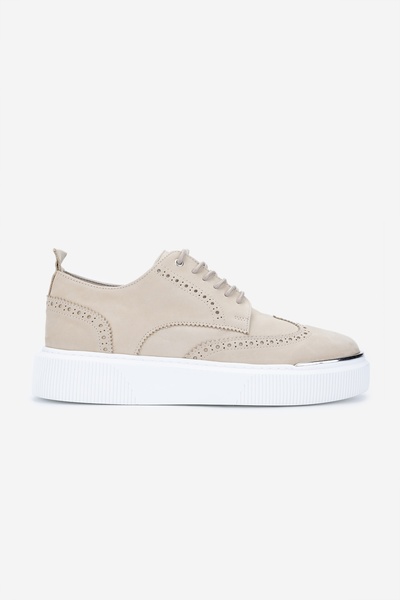 Valmenti Erkek Hakiki Deri Bej Sneakers & Spor Ayakkabı