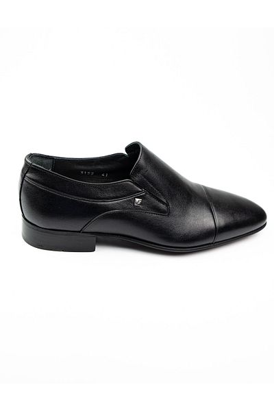 Fosco 3155 Black Leather Men's Classic Shoes