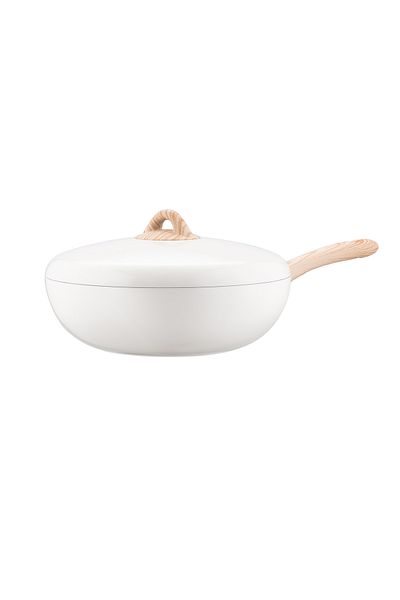 Madame Coco Manon Wok Pan - White - 29 cm