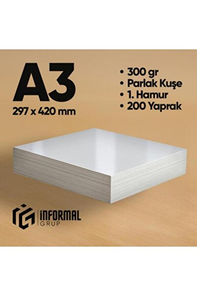 İnformal Yayınları Informal Copy Paper Premium Quality A3 300 Gr Glossy Coate...