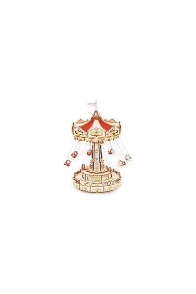 ROKR 3D puzzle music box, Merry-go-round, ROKR, Wood, 289 pieces