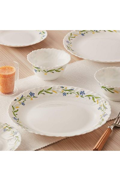 British Chef 15 Pieces Opalware Dinner Set |Microwave, Dishwasher & Frezzer Safe | Cripper Dinnerware set