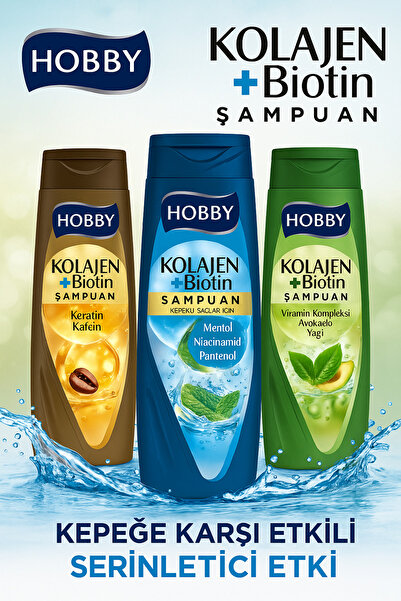 Hobby Kuru Ve Cansız Saçlar Için Şampuan Kolajen&vitamin&hyaluronik Asit 480 ml