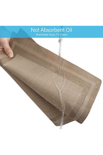 COOYA 8pk Non-Slip Crossweave Vinyl Placemats - Washable,45x30cm,Champagne