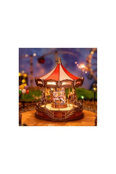 Rolife 3d Puzzle, Classic Carousel Music Box, , 265 Pieces