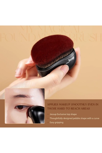 Jessup Foundation Brush 1 Pcs Flat Foundation Contour Face Powder Blush Liquid Cream Sf001