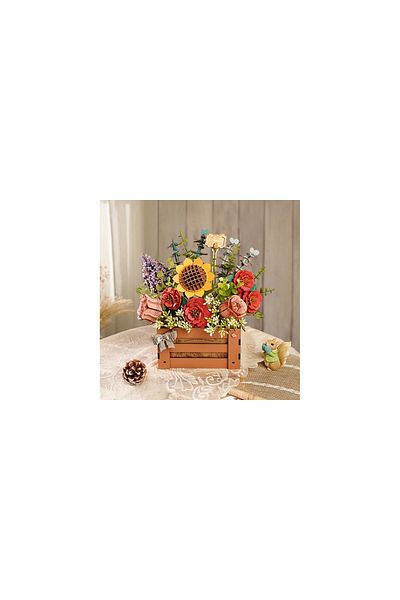 Rolife 3D Puzzle Wooden Box with Flowers, Rowood, 658 pieces