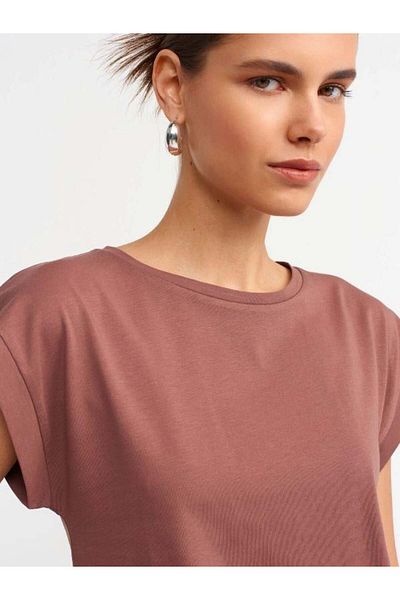 Dilvin 3504 Crew Neck T-Shirt Brown