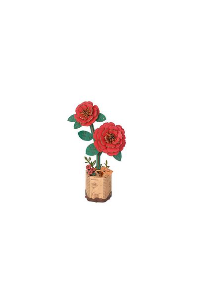 ? The Crowood Press Ltd 3d Puzzle, Red Camellia, Rowood, Wood, 113 Pieces