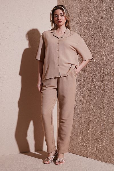 Fashion Friends Relaxed Fit Normal Waist Straight Leg Pants Pants 25Y0550K1