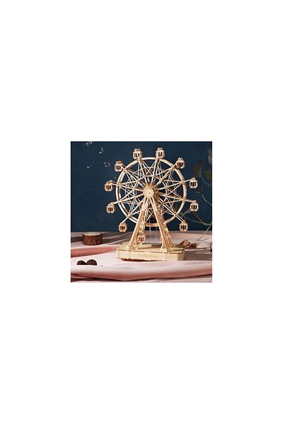 ROKR 3D Puzzle, Music Box, Big Wheel, Wood, ROKR, 232 pieces