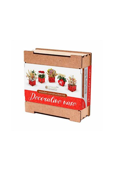 EWA 3D puzzle, decorative vase HAPPY BIRTHDAY, EWA, wood, 6 pieces