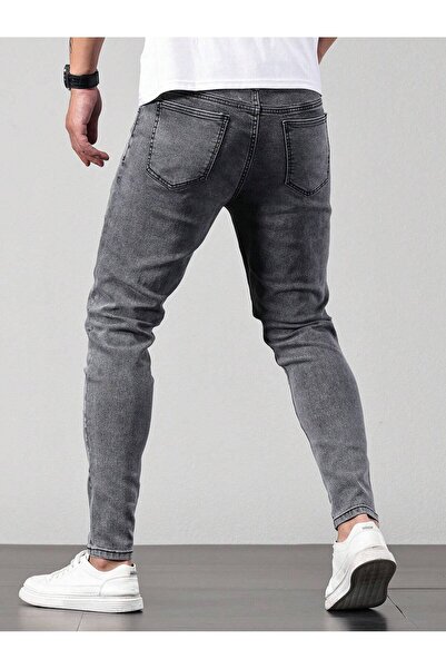 WKM Ανδρικό τζιν παντελόνι με κανονική μέση