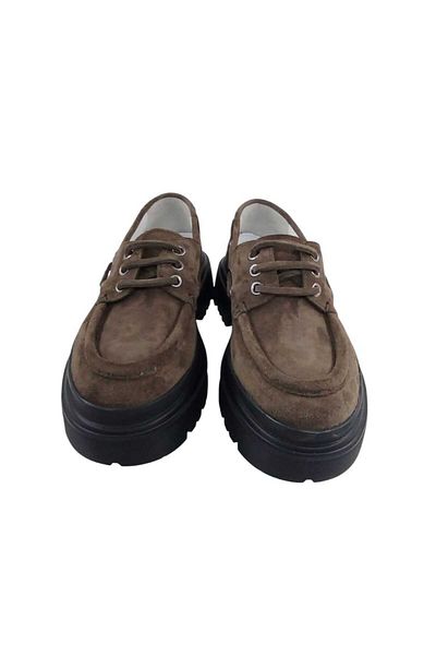 Oneka Shoes Women's Daily Green Denim Topallığı Leather Laced 130825 Tbs3201