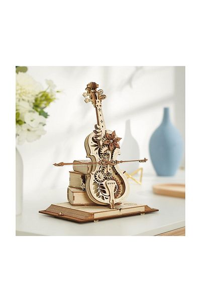 ROKR 3d Mechanical Puzzle, Music Box, Magic Cello, , Wood, 199 Pieces