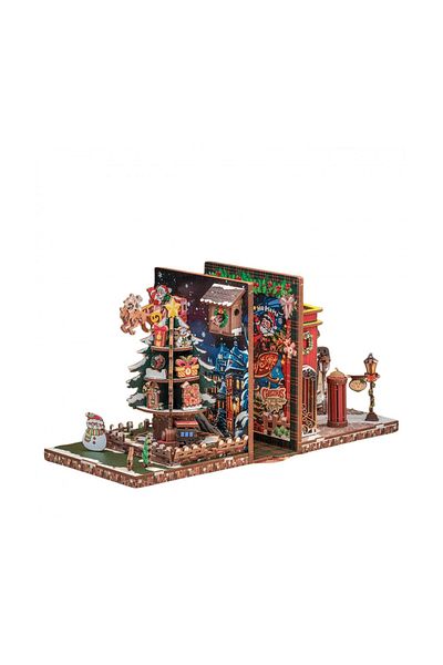 CUTEBEE 3D Puzzle, DIY Bookend, Christmas Cottage, Cutebee, 189 pieces