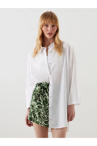 LC Waikiki Rochie de plajă pentru femei LCW DREAM cu guler alb
