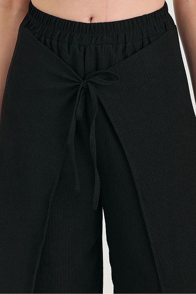 Ceylen Slit Shalwar Trousers with Tie Detail