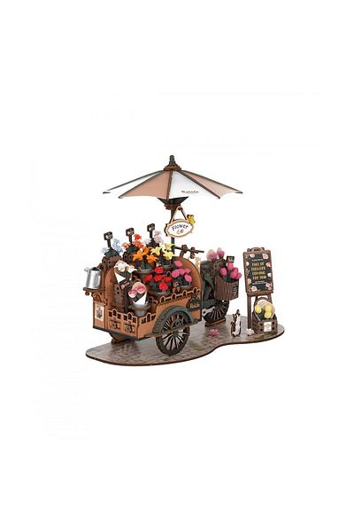 Rolife 3d Puzzle, Flower Cart, , Wood, 187 Pieces