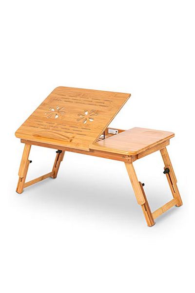 COOYA Lap Desk- Fits up to 15.6 Inch Laptop Desk, Foldable Bed Tray Breakfast Table with 4 Angles