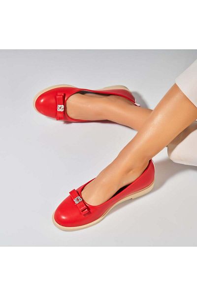 Joana Women's Ballerinas Eco-Leather Red Markie