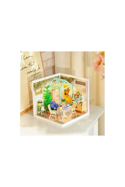 Rolife 3D Puzzle, DIY Mini House Blooming Tea Garden, plastic, RolIfe, 151 pieces
