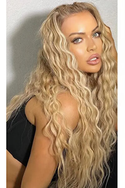 CAŞ DEKORASYON Isıya Dayanıklı Yıkanabilir Yarımay ÇıtÇıt Saç 16#Sarı-Dalgalı...