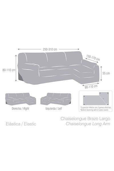 EYSA CONFECTIONES Husa elastica coltar dreapta jacquard, brat lung, Iria, C/17 Maro