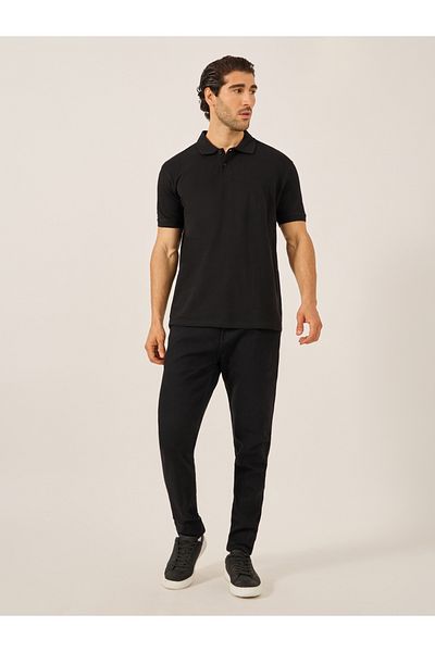 Styli Solid Short Sleeve Pique Relaxed Fit Polo