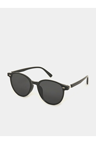 Styli Solid Round Sunglasses