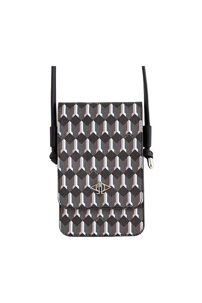 dellel Dellel Black Vegan Leather Crossbody Mobile Phone Holder