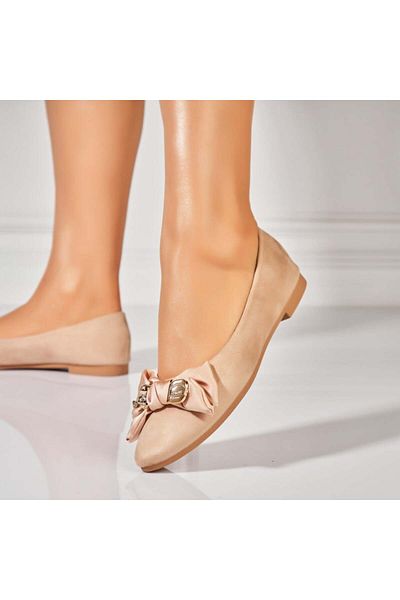 Joana Women's Ballerinas Kaki Suede Eco Leather Kaylen